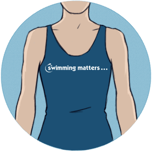 Drawing of torso of a Swimming Matters coach