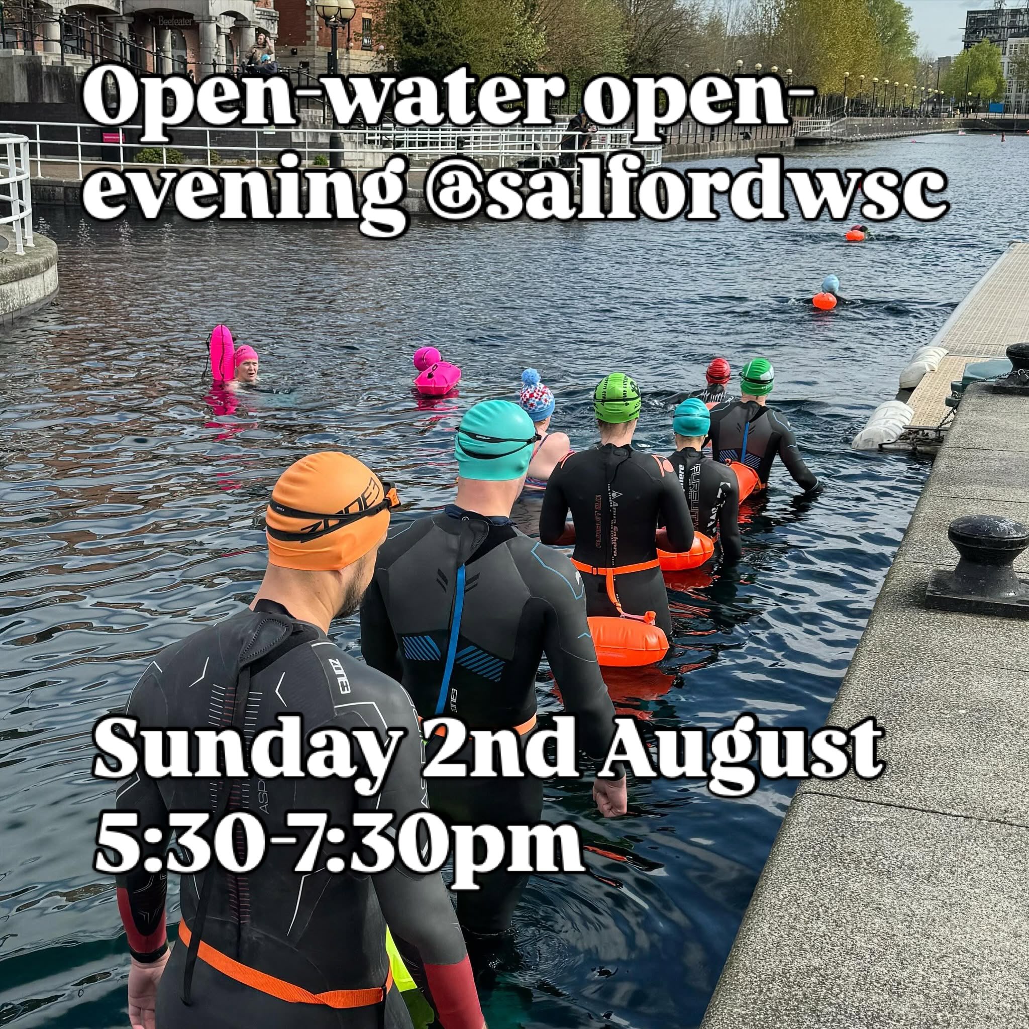 It’s that time of year... the Open-water open-evening at Salford Watersports Centre on Sunday 2nd August (5:30-7:30pm) 🥳 There’s discounted swimming (£3) and coaching (£6) available . We have spaces on the front crawl technique workshop and the breaststroke to front crawl workshop To book head over to: salfordwatersports.com Looking forward to seeing you there 😎